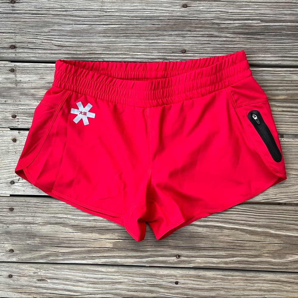 Osaka red training shorts